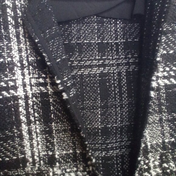 Vanessa Williams Blazer Jacket L Women Fringe Trim Metal Ring Accent Open Front - Picture 8 of 16